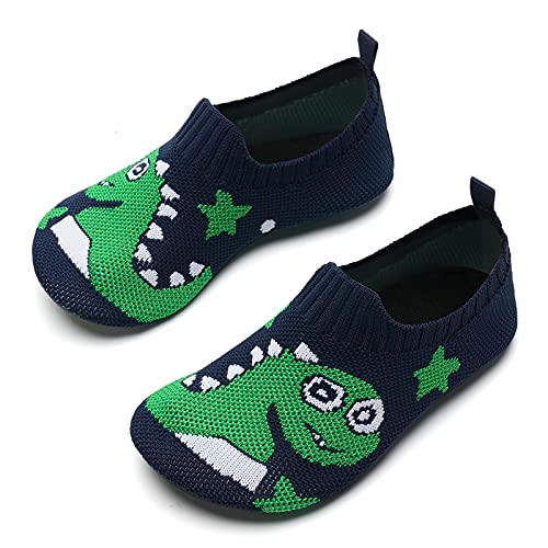 WateLves Hausschuhe Kinder Jungen Mädchen Slipper rutschfeste Leichte Turnschläppchen Flexibe Atmungsaktive Barfuss Pantoffeln Kindergarten Unisex(Grün 34/35 EU) von WateLves