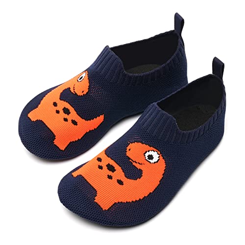 WateLves Hausschuhe Kinder Mädchen Slipper rutschfeste Leichte Turnschläppchen Flexibe Atmungsaktive Barfuss Pantoffeln Kindergarten Unisex(Kl Orange,22 23 EU) von WateLves