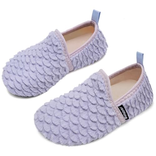 WateLves Hausschuhe Kinder Mädchen Kleinkind Innen Außen kinder Kindergarten Pantoffeln Und Rrutschfester Sohle(YL Violett 30/31) von WateLves