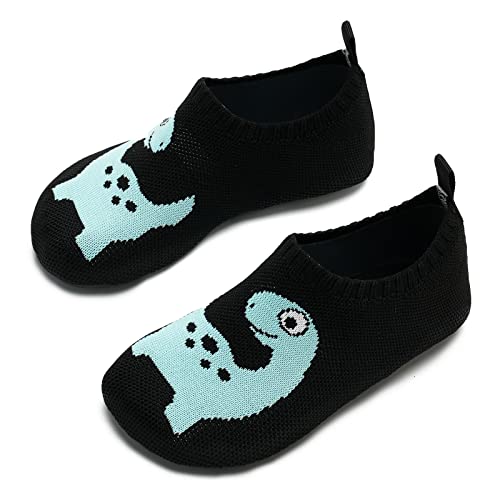 WateLves Hausschuhe Kinder Mädchen Slipper Rutschfeste Leichte Turnschläppchen Flexibe Atmungsaktive Barfuss Pantoffeln Kindergarten(Kl Blau,26 27 EU) von WateLves