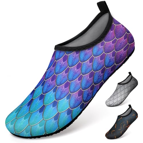 WateLves Unisex Badeschuhe Strandschuhe für Wassersport Beach Pool Surfen Yoga (yl.Blaugrün, Gr.- 43/44 EU (Asian: 44/45) von WateLves