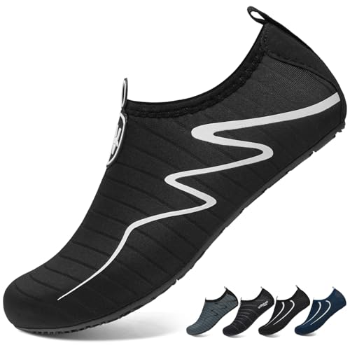 WateLves Wasserschuhe Badeschuhe Schwimmschuhe Strandschuhe Aquaschuhe Barfußschuhe Damen Herren Schnell Trocknend Breathable Unisex von WateLves