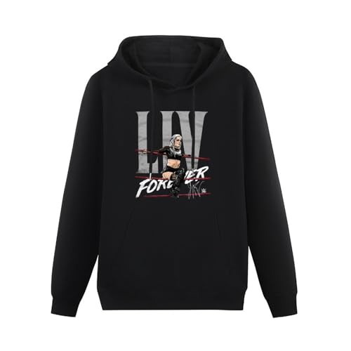Water Kissing Mens Hoodie Men Tshirt Liv Morgan Liv Forever Long Sleeve Hoody with Pocket Sweatershirt, Hooded Black 3XL von Water Kissing