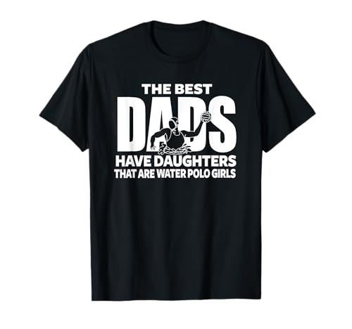 Wasserball-Mädchen Papa Stolzer Vater eines Mädchens, das Sport treibt T-Shirt von Water Polo Girl Dad Pride