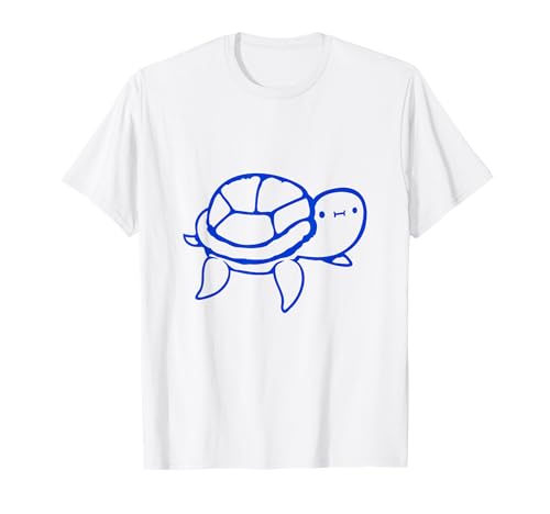 Wasserschildkröte, niedlich, klein, lustig, glücklich, kleines Kind, Zeichen-Spaß T-Shirt von Water Turtle Tortoise Shell Reptile Love Pet Owner