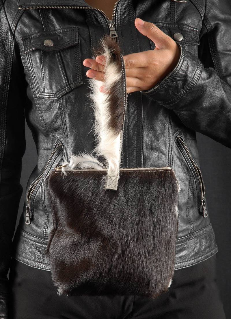 Kuh Fell Rindsleder Handgelenk Tasche Weichem Leder Clutch Kleine Lederhandtasche Reißverschluss Top Baumwollfutter Handytasche Münztasche Western Kuh Fell Rindsleder Handgelenk Tasche Weichem Leder Clutch Kleine Lederhandtasche Reißverschluss Top Baumwollfutter Handytasche Münztasche Western von WaterAirIndustry