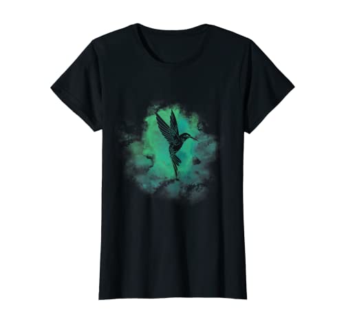 Damen Kolibri T-Shirt Damen Kolibri T-Shirt von Watercolor Animal Bird Shirt Shop