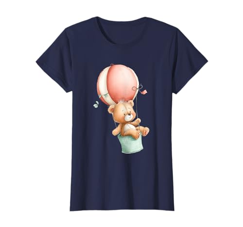 Blushing Teddybär in Rosa Creme Ballon Pastell Baby Art T-Shirt Blushing Teddybär in Rosa Creme Ballon Pastell Baby Art T-Shirt von Watercolor Nursery Bear for Baby Boys & Girls