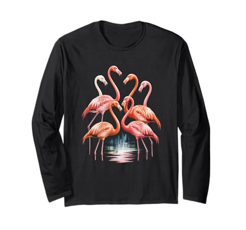 Lustiger Flamingo Spruch Tropische Vogelgruppe See Damen Herren Langarmshirt Lustiger Flamingo Spruch Tropische Vogelgruppe See Damen Herren Langarmshirt von Watercolor Wildlife Pink Nature Summer Vacation