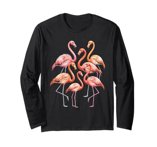 Lustiger Flamingo Spruch Tropische Vogelgruppe See Damen Herren Langarmshirt Lustiger Flamingo Spruch Tropische Vogelgruppe See Damen Herren Langarmshirt von Watercolor Wildlife Pink Nature Summer Vacation