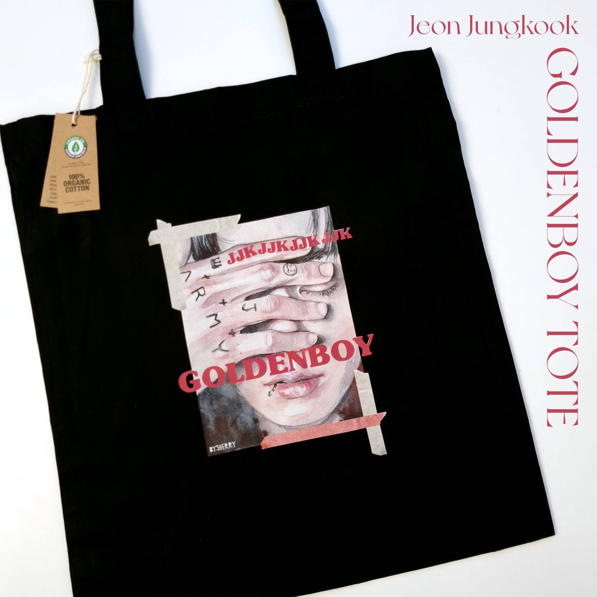 Bts Jungkook Goldenboy Tragetasche, Baumwolltasche, Wasserfarbe, K-Pop, Geschenk, Jeon Jungkook, Army, Kpop, Eco von WatercoloursBySherry