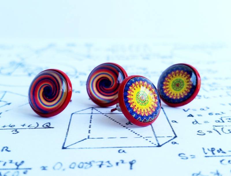 12 Mm Große Goth Metal Ohrstecker von WaterdewJewelry