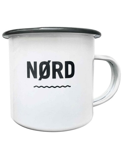 Waterkoog Emaille Becher "NØRD" mit Schriftzug von Waterkoog