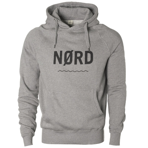 Waterkoog Hoodie - NØRD, unisex, grau, schwarzer Print, organic, Lieblingshoodie von Waterkoog