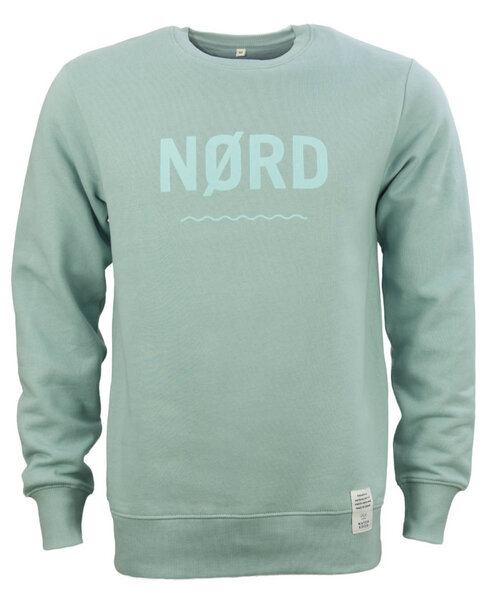 Waterkoog Sweatshirt NØRD NM, unisex in Northern Mint aus Biobaumwolle mit Brustprint NØRD von Waterkoog