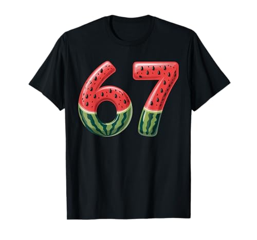 67 Watermelon 67 Meme Funny Six Seven Gen Alpha Herren Damen 67 T-Shirt 67 Watermelon 67 Meme Funny Six Seven Gen Alpha Herren Damen 67 T-Shirt von Watermelon 67 Six Seven 67 Meme Gen Alpha 67 Shirt