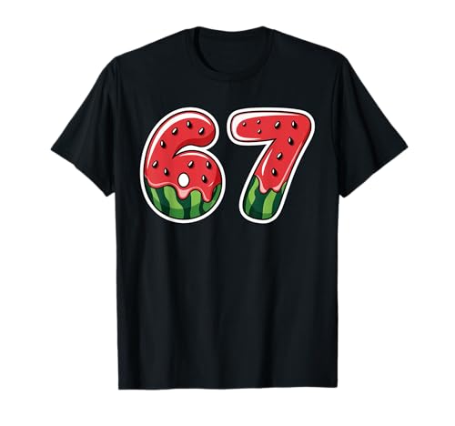 67 Watermelon 67 Meme Funny Six Seven Gen Alpha Herren Damen 67 T-Shirt 67 Watermelon 67 Meme Funny Six Seven Gen Alpha Herren Damen 67 T-Shirt von Watermelon 67 Six Seven 67 Meme Gen Alpha 67 Shirt