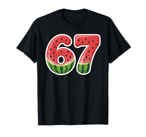 67 Watermelon 67 Meme Funny Six Seven Gen Alpha Herren Damen 67 T-Shirt 67 Watermelon 67 Meme Funny Six Seven Gen Alpha Herren Damen 67 T-Shirt von Watermelon 67 Six Seven 67 Meme Gen Alpha 67 Shirt