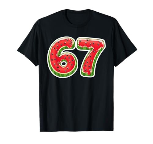 67 Watermelon 67 Meme Funny Six Seven Gen Alpha Herren Damen 67 T-Shirt 67 Watermelon 67 Meme Funny Six Seven Gen Alpha Herren Damen 67 T-Shirt von Watermelon 67 Six Seven 67 Meme Gen Alpha 67 Shirt