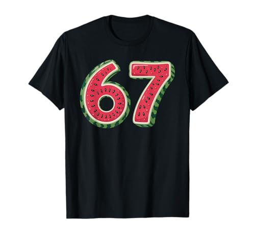 67 Watermelon 67 Meme Funny Six Seven Gen Alpha Herren Damen 67 T-Shirt 67 Watermelon 67 Meme Funny Six Seven Gen Alpha Herren Damen 67 T-Shirt von Watermelon 67 Six Seven 67 Meme Gen Alpha 67 Shirt