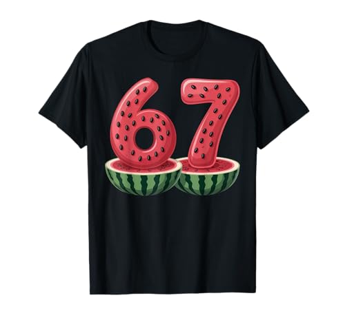 67 Watermelon 67 Meme Funny Six Seven Gen Alpha Herren Damen 67 T-Shirt 67 Watermelon 67 Meme Funny Six Seven Gen Alpha Herren Damen 67 T-Shirt von Watermelon 67 Six Seven 67 Meme Gen Alpha 67 Shirt