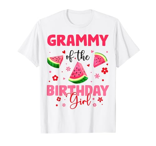 Grammy of The Birthday Girl Wassermelone Geburtstag Familie Party T-Shirt von Watermelon Birthday Girl Family Matching Tee Store