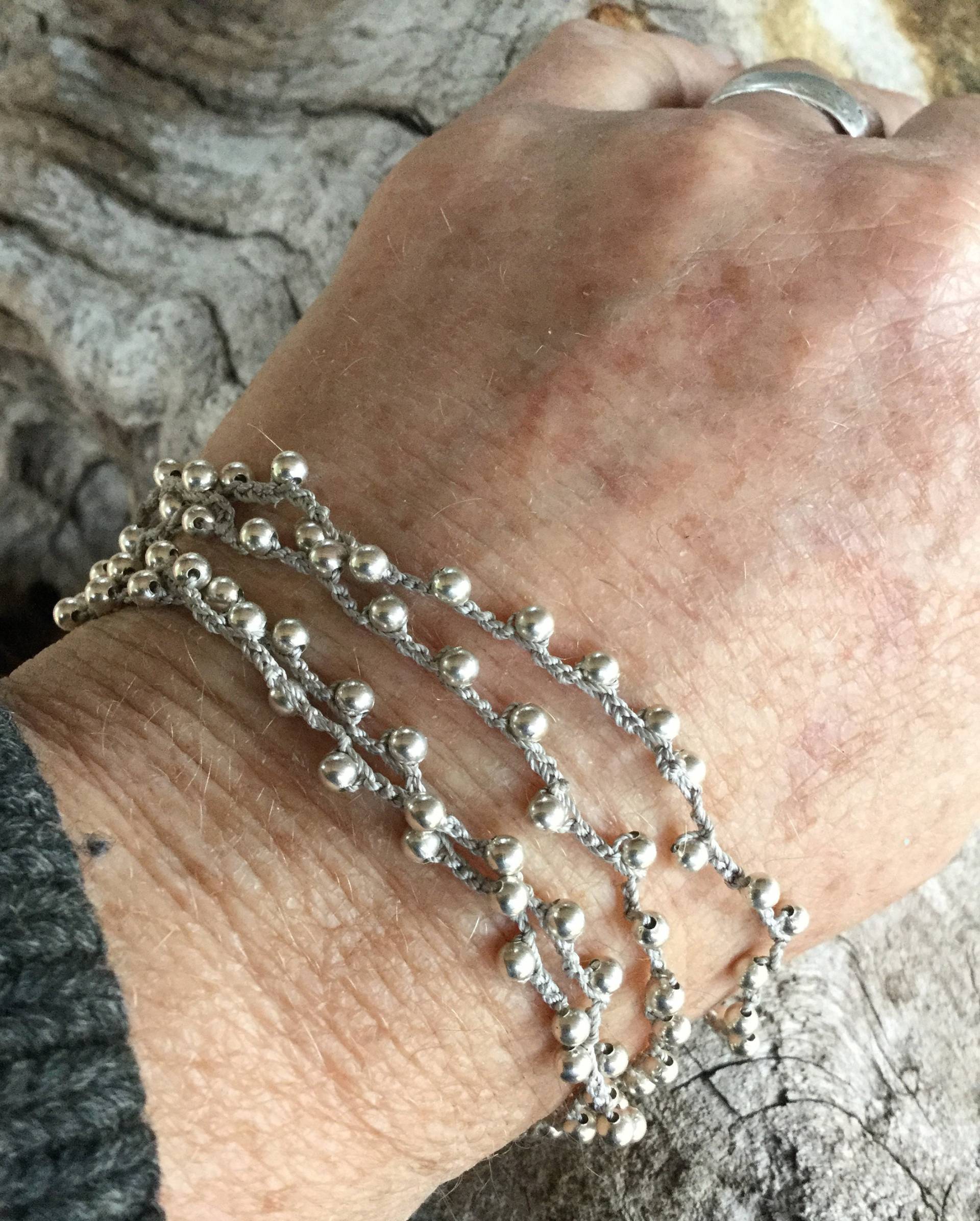 strandkämmchen Gehäkelte Kette strandkämmchen Gehäkelte Kette von WatersEdgeSilver