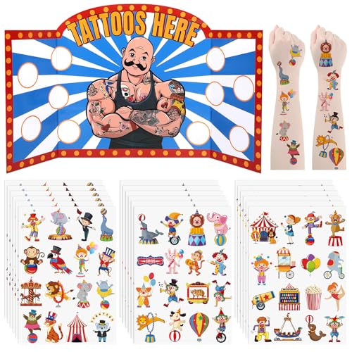 Watersay Karneval Karton Tattoo Booth mit 288 Stück Zirkus Tattoos Temporäre Karneval Zirkus Party Dekorationen Zirkus Spiele für Kinder Jungen Mädchen Erwachsene Karneval Party Supplies Favors Watersay Karneval Karton Tattoo Booth mit 288 Stück Zirkus Tattoos Temporäre Karneval Zirkus Party Dekorationen Zirkus Spiele für Kinder Jungen Mädchen Erwachsene Karneval Party Supplies Favors von Watersay