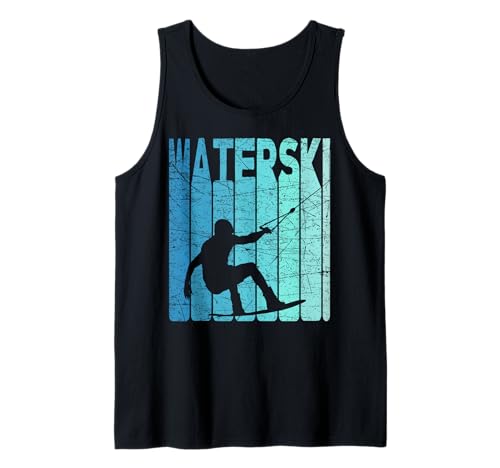 Herren Wasserski Vintage Wasserski Retro Wasserski Tank Top von Waterski Vintage Water Skier Designs.