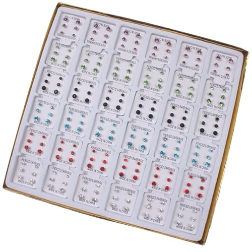 1 Box Bequeme Ohrstifte Modezubehör Kristallschsten Elegante Pin Für Frauen Girl Ohrringe Geeignet von Watreketal