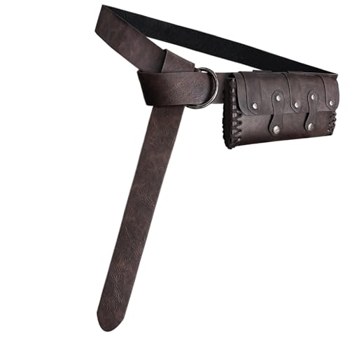 1 Set Doppelverschluss Mittelalterlicher Gürtelset Mit Tragbarem Tailentasche Historische Nachstellungsausrüstung Faux Leder Design Taille Pack Mit Verschluss von Watreketal