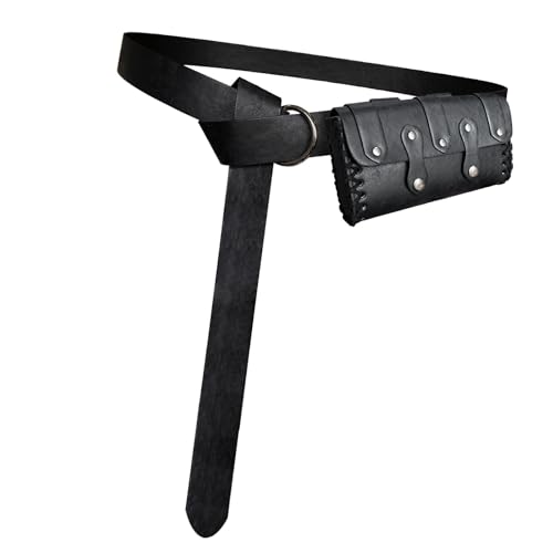 1 Set Doppelverschluss Mittelalterlicher Gürtelset Mit Tragbarem Tailentasche Historische Nachstellungsausrüstung Faux Leder Design Taille Pack Mit Verschluss von Watreketal