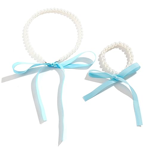 2 Piece Sweet Pearl Clavicic Kettenkragen Und Armband Langes Ribbon Halsketten Für Frauen Eleganter Schmuck Perlenkette Und Set 2 Piece Sweet Pearl Clavicic Kettenkragen Und Armband Langes Ribbon Halsketten Für Frauen Eleganter Schmuck Perlenkette Und Set von Watreketal