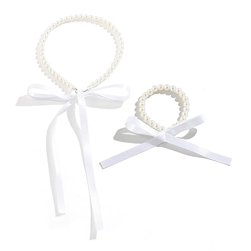 2 Piece Sweet Pearl Clavicic Kettenkragen Und Armband Langes Ribbon Halsketten Für Frauen Eleganter Schmuck Perlenkette Und Set 2 Piece Sweet Pearl Clavicic Kettenkragen Und Armband Langes Ribbon Halsketten Für Frauen Eleganter Schmuck Perlenkette Und Set von Watreketal