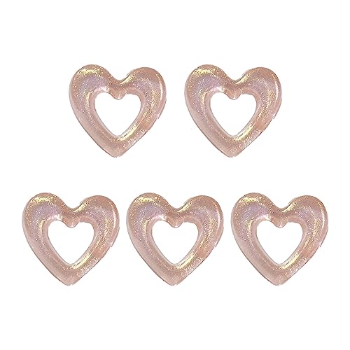 5pcs Acrylherz Anhänger Hohlzauber Schmuck Vorräte Für Halsketten Armbänder Ohrringe Keychain Schmuck Acrylhöhle von Watreketal