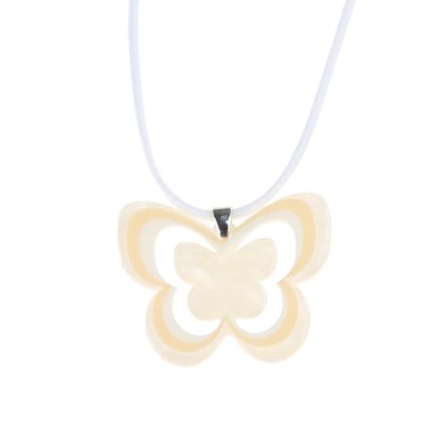 Acrylbutterfly Anhänger Halskette Täglicher Verschleiß Exquisite Schlüsselbeutel Kette Einzigartige Tierhalshornschmuck Schmuck Acryl Halskette Personalisierter Schmuck Für Frauen Für Frauen von Watreketal