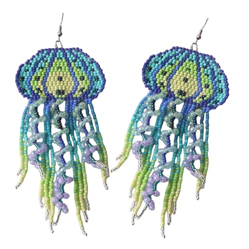 Bunte Böhmische Quastenohrringe Mit Handgestrickten Perlen Farbenfrohen Quastenschmuck Für Die Verleihung Von Persönlichkeit Zu Outfits Einzigartige Ohrringe von Watreketal