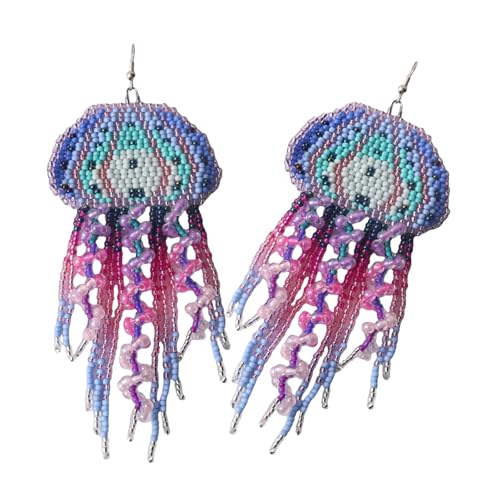 Bunte Böhmische Quastenohrringe Mit Handgestrickten Perlen Farbenfrohen Quastenschmuck Für Die Verleihung Von Persönlichkeit Zu Outfits Einzigartige Ohrringe von Watreketal