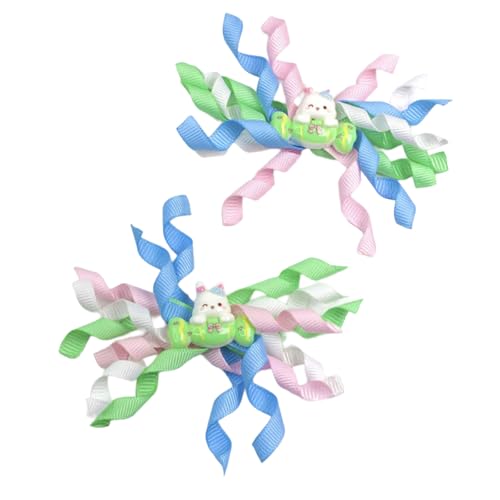 Buntes Cartoon Ribbon Hair Clip Jugend Mode Haarnadeln Für Kinder Mode Erklärungen Feierlichkeiten Stoffzubehör Mädchen von Watreketal
