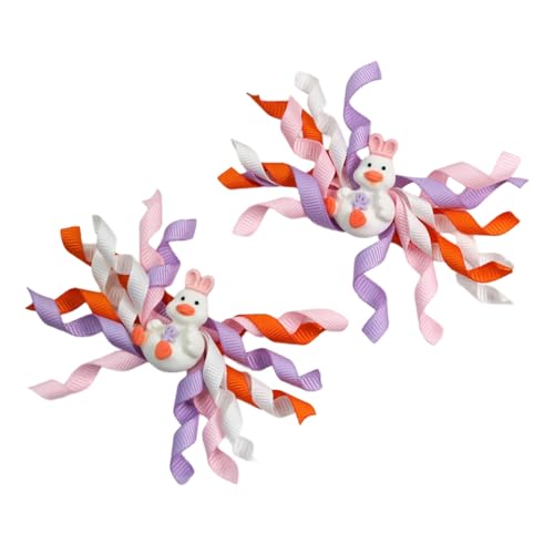 Buntes Cartoon Ribbon Hair Clip Jugend Mode Haarnadeln Für Kinder Mode Erklärungen Feierlichkeiten Stoffzubehör Mädchen von Watreketal