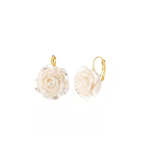 Camellia Hoop Ohrring Pearl Floral Studs Ohrring Statement Dangle Drop Hochzeit Ohrringe Für Frauen Statement Schmuck Kamellien Blumenohrringe von Watreketal