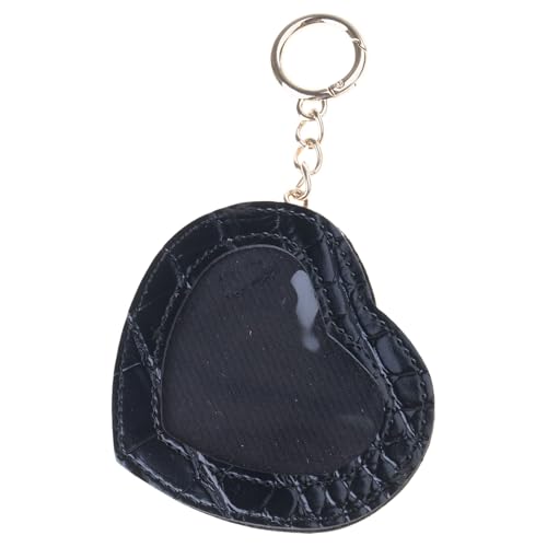 Cartoon Abzeichenhalter Schlüsselring Mit Heart Designs Anime Anhänger PU Leder Pin Display Beschützer Für Kreative Enthusiasten PU Leder Pin Display von Watreketal