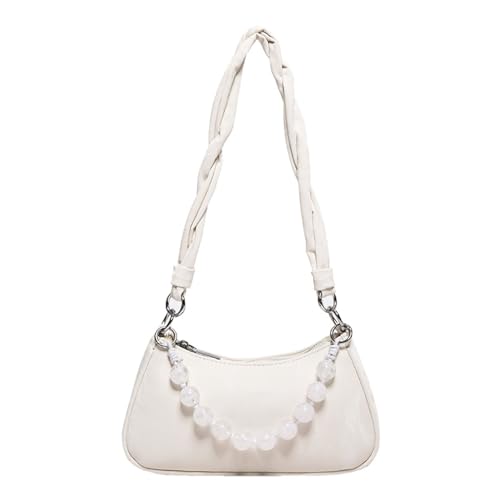 Damen Einfache Umhängetasche PU Leder Achselhöhle Modehandtaschen Einkaufen Datieren Feste Farbe Unterarm Frauen Handtasche Feste Farbe Achsel Achsel PU Leder Schulter von Watreketal