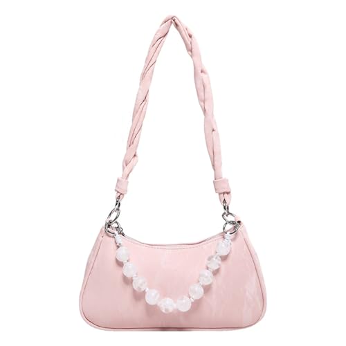 Damen Einfache Umhängetasche PU Leder Achselhöhle Modehandtaschen Einkaufen Datieren Feste Farbe Unterarm Frauen Handtasche Feste Farbe Achsel Achsel PU Leder Schulter von Watreketal