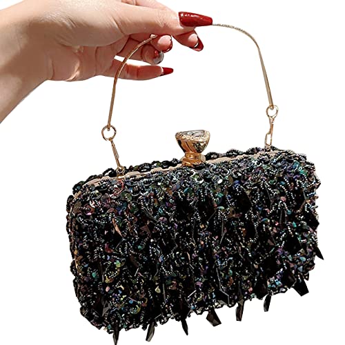 Damenabendtasche All Matching Pailletten Clutch Geldbörse Damen Ketten Schulter Crossbody Glitter Party Hochzeit Handtasche Damen Glitzer Handtasche Mode Abend Taschen Pailletten Crossbody Clutches von Watreketal