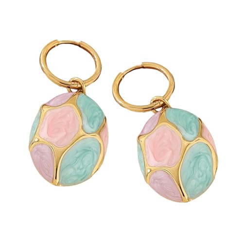 Edelstahl Oval Anhänger Tropfen Ohrringe Mit Allergieresistent Design Für Mode Forward Women Allergy Resistant Jewelry von Watreketal