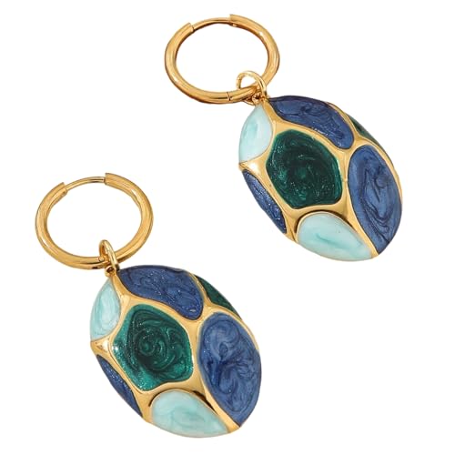 Edelstahl Oval Anhänger Tropfen Ohrringe Mit Allergieresistent Design Für Mode Forward Women Allergy Resistant Jewelry von Watreketal