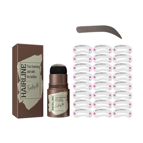 Einfach Zu Verwendende Augenbrauenstempel Und Schablonenwerkzeug Für Anfänger 24PCS Wiederverwendbare Vorlagen Smudgeproof Stirnformungsset Smudgeproof Eyebrow Stempel von Watreketal