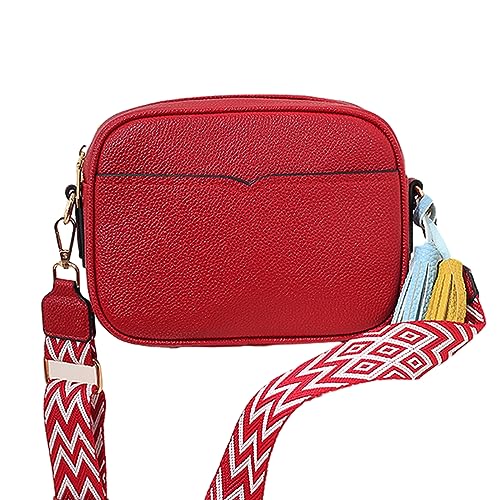 Einfache Mode Umhängetasche Freizeittaschen Square Trendy Für Frauen Mädchen Crossbody Solid Color PU Telefon Frauen von Watreketal