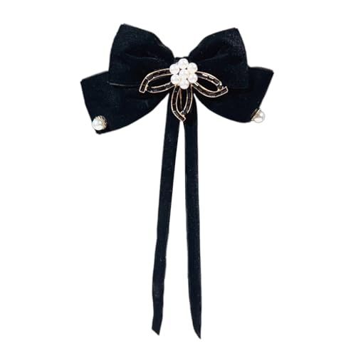 Elegante Bowknot Brosche Pin Pearls Bowknot Brosche Hals Krawatte Schmuck Revers Für Frauen Hochzeitsfeier Graduierung Verstellbarer Revers Pin von Watreketal